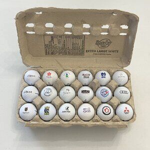 18 Hard To Find Collectible Logo Golf Balls!